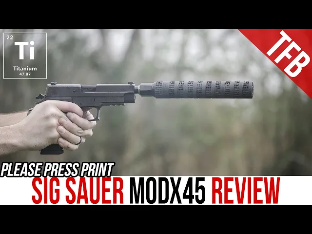 sig sauer modx45: 3d printed titanium silencer for 45acp